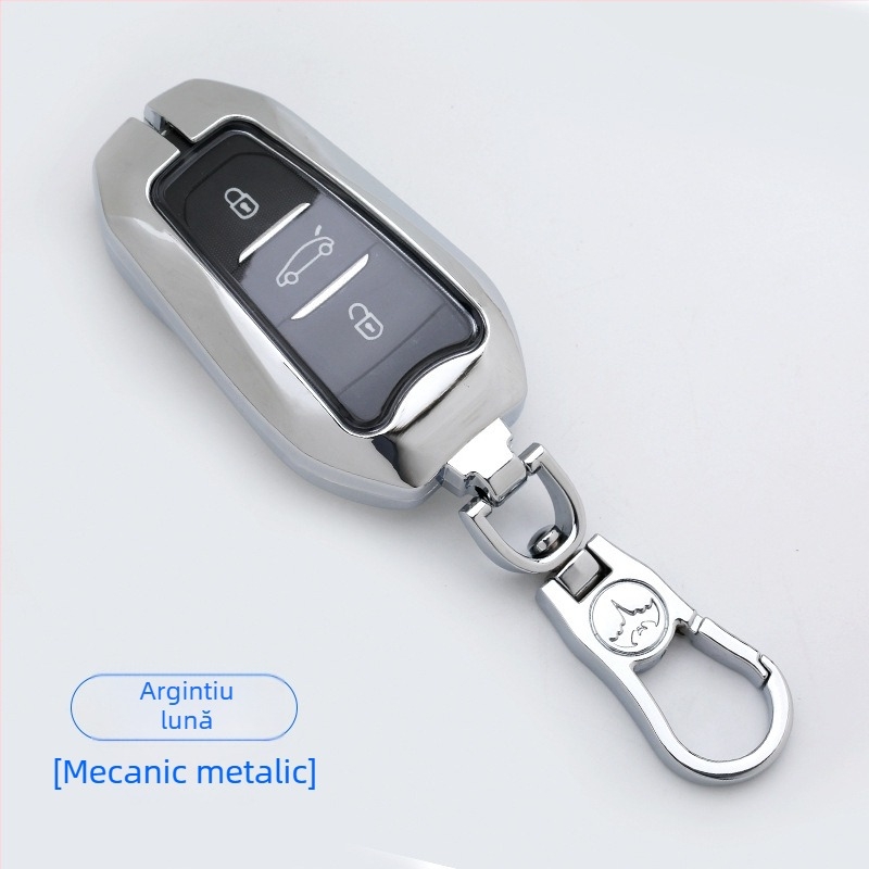 Carcasă pentru cheia auto compatibilă cu Dongfeng Citroën C4L, Tianyi, C5 Elysee, C6 și C3-XR