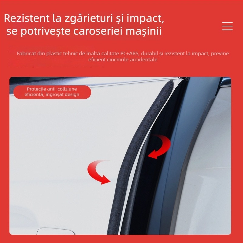 Bandă de protecție a ușii anti-coliziune, latex, model extins, aplicație universală