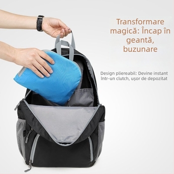 Rucsac ușor pliabil, din Oxford, impermeabil, antifurt, cu buzunar pentru laptop și telefon