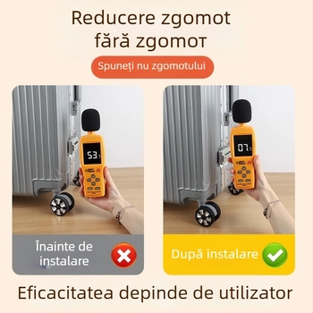 Capac de roată pentru bagaj — silicon de înaltă densitate, rezistent la uzură, ușurează tragerea, înlocuire universală