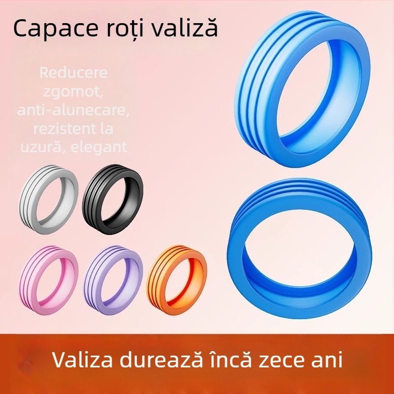 Capac de roată pentru bagaj — silicon de înaltă densitate, rezistent la uzură, ușurează tragerea, înlocuire universală