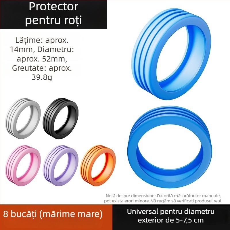 Capac de roată pentru bagaj — silicon de înaltă densitate, rezistent la uzură, ușurează tragerea, înlocuire universală