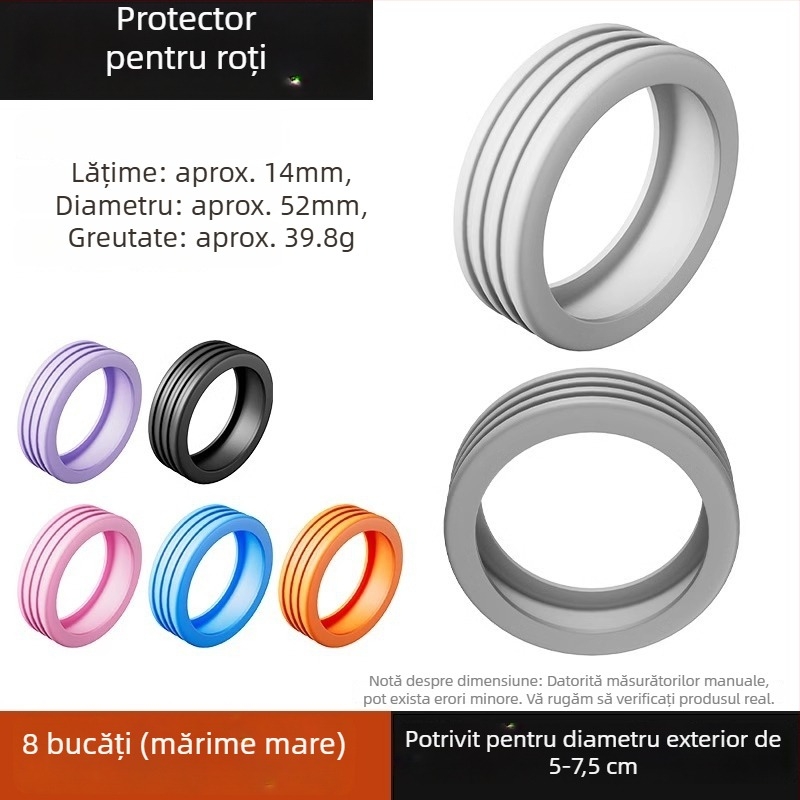 Capac de roată pentru bagaj — silicon de înaltă densitate, rezistent la uzură, ușurează tragerea, înlocuire universală