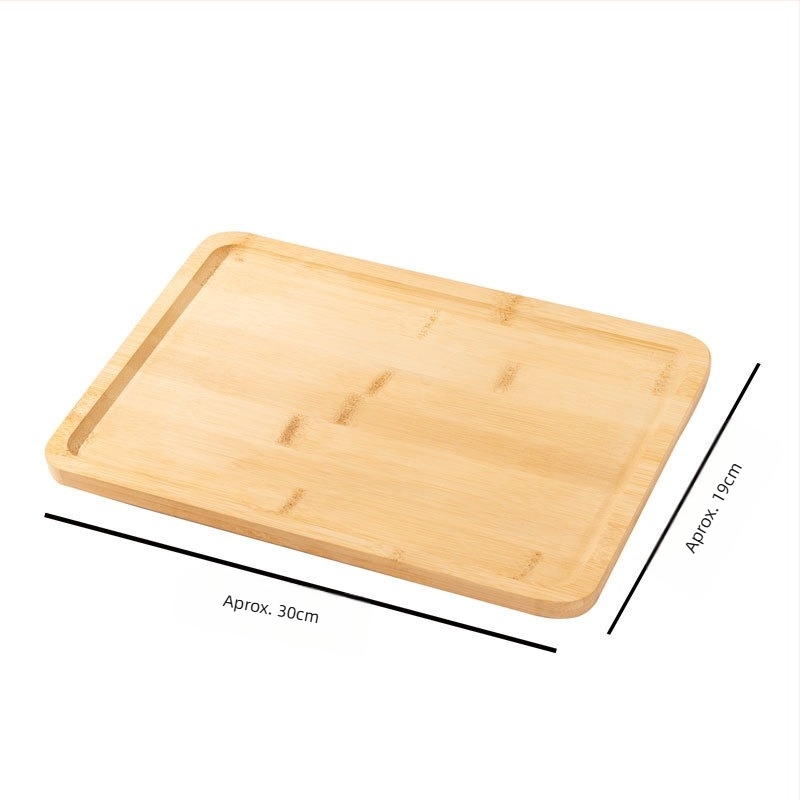 Tavă de lemn în stil japonez, dreptunghiulară, minimalist modern, culoare solidă, din material Nanzhu, compatibilă cu cuptorul cu microunde