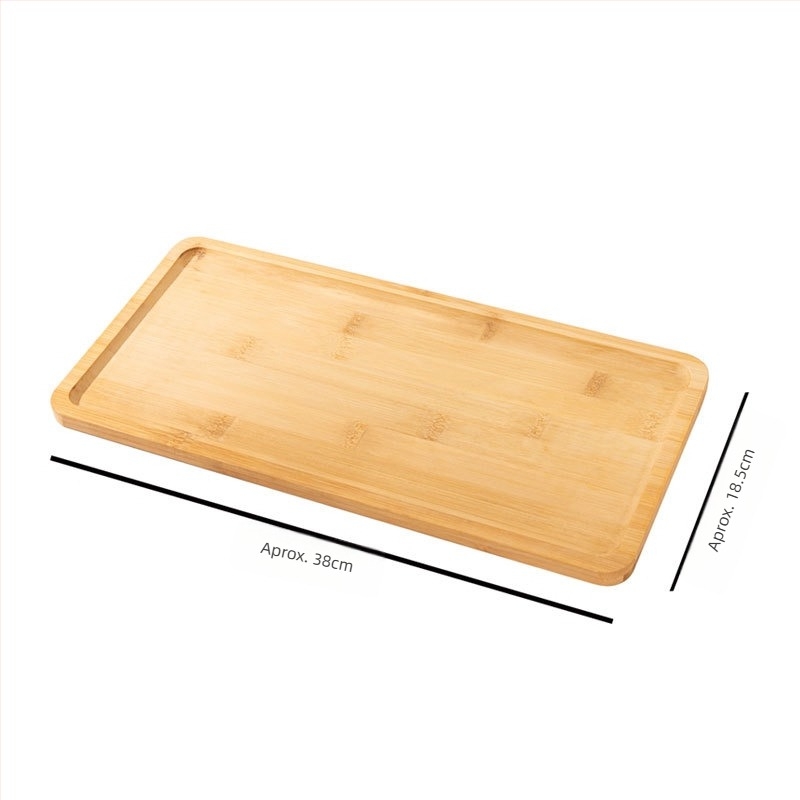 Tavă de lemn în stil japonez, dreptunghiulară, minimalist modern, culoare solidă, din material Nanzhu, compatibilă cu cuptorul cu microunde