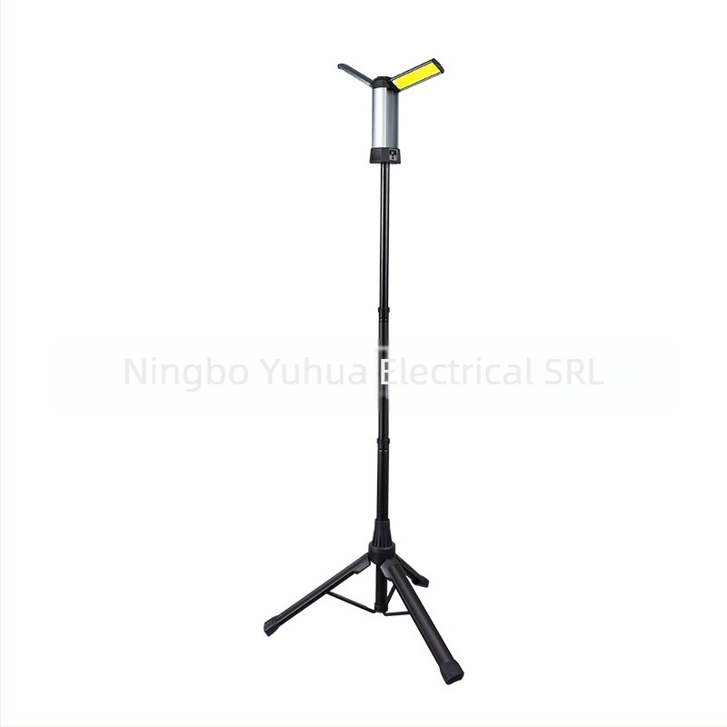 Lampă de lucru LED extensibilă cu magnet și afișaj digital, 12W, 6000mAh, rotație 360°, pentru camping și urgențe