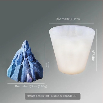 Formă din silicon pentru prăjituri – munte de zăpadă 3D, potrivită pentru mousse de tip iceberg și lumânări din parafină