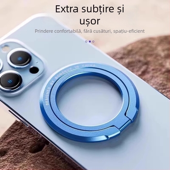 Suport pentru telefon cu inel – birou ultra-subțire, portabil, multifuncțional, reglabil (Material: aliaj; Stil: General; Personalizare: Suportată)