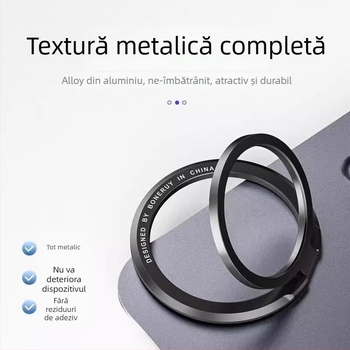 Suport pentru telefon cu inel – birou ultra-subțire, portabil, multifuncțional, reglabil (Material: aliaj; Stil: General; Personalizare: Suportată)