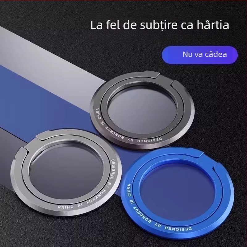 Suport pentru telefon cu inel – birou ultra-subțire, portabil, multifuncțional, reglabil (Material: aliaj; Stil: General; Personalizare: Suportată)