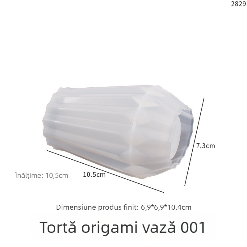 Formă circulară din silicon pentru vază, turnare ipsos și rășină; stil neregulat