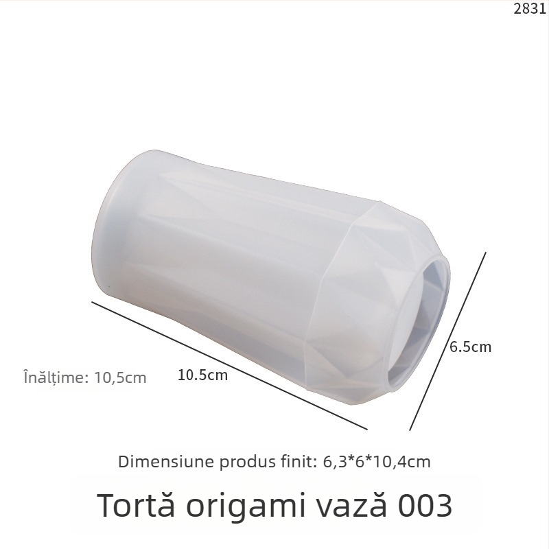 Formă circulară din silicon pentru vază, turnare ipsos și rășină; stil neregulat
