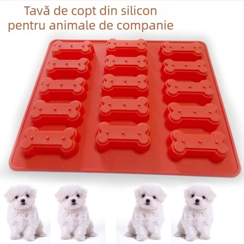 Formă de copt din silicon în formă de labă de urs — formă neregulată, tavă de chec din silicon pentru coacere, ambalată într-o pungă din plastic.