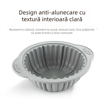 Formă rotundă din silicon pentru chec chiffon, rezistentă la temperaturi înalte, set de forme pentru coacere din silicon