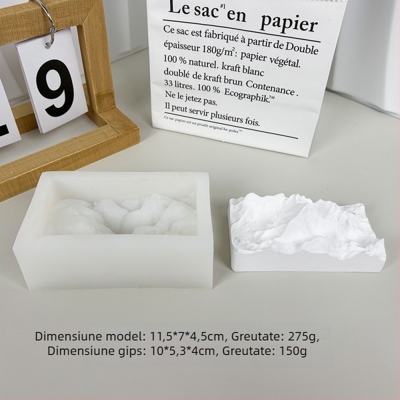Formă din silicon pentru tort mousse, design 3D în formă de aisberg, formă neregulată, stil modern minimalist