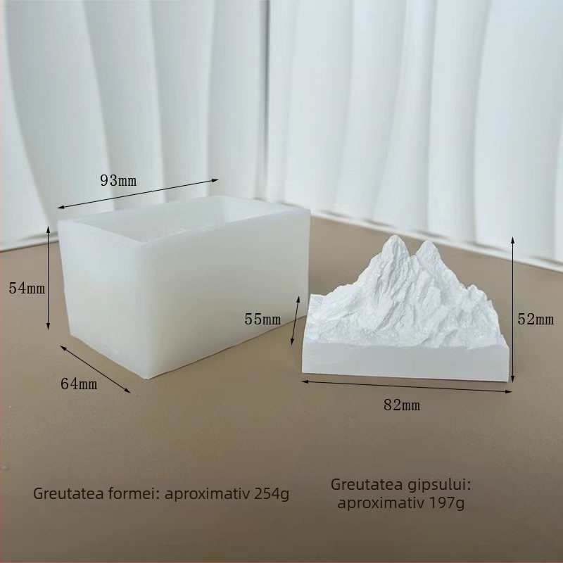 Formă din silicon pentru tort mousse, design 3D în formă de aisberg, formă neregulată, stil modern minimalist