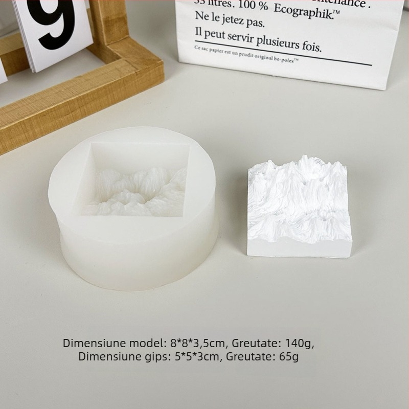 Formă din silicon pentru tort mousse, design 3D în formă de aisberg, formă neregulată, stil modern minimalist