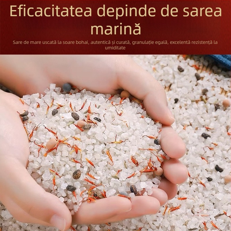 Sac de compresie cald pentru umăr și gât, cu încălzire electrică, pachet cu sare de mare și sare brută pentru îngrijire cervicală acasă