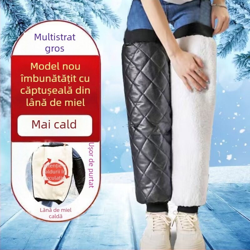 Ai you Protecție de iarnă pentru genunchi pentru ciclism și alpinism – Protecție a gambelor, fibră de poliester, suport pentru picior