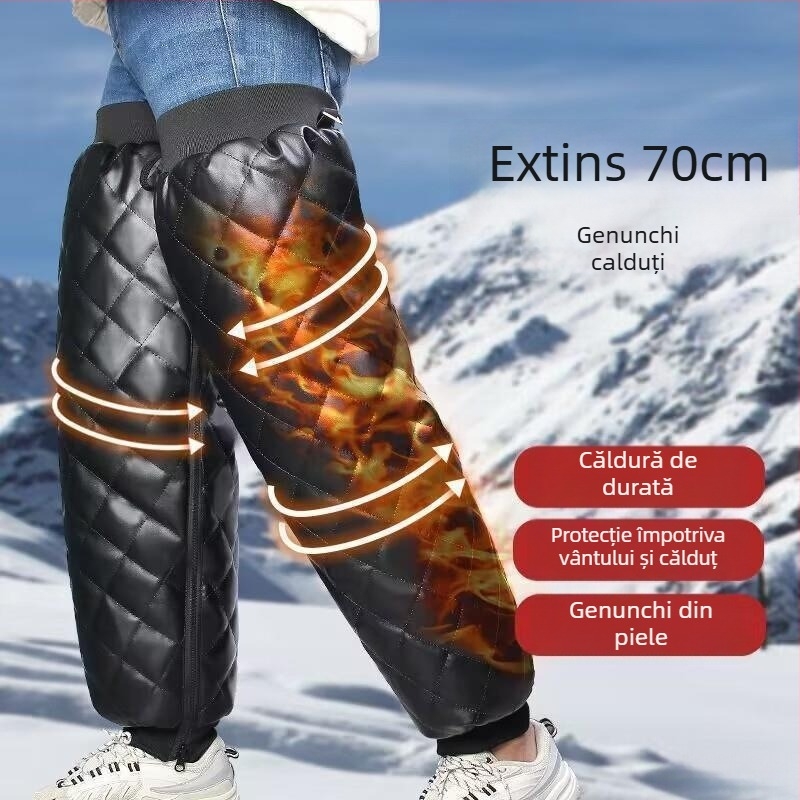 Ai you Protecție de iarnă pentru genunchi pentru ciclism și alpinism – Protecție a gambelor, fibră de poliester, suport pentru picior