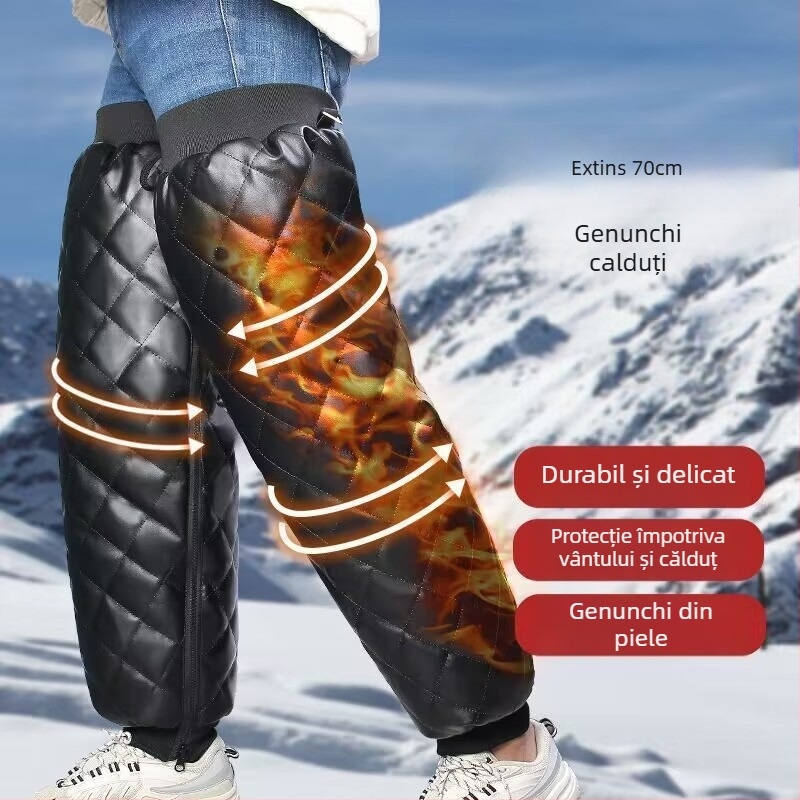 Ai you Protecție de iarnă pentru genunchi pentru ciclism și alpinism – Protecție a gambelor, fibră de poliester, suport pentru picior