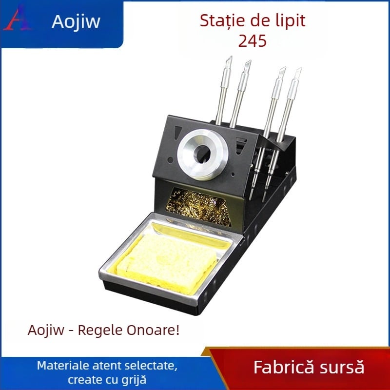 Suport fier de lipit pentru stație de lipire – braț din aluminiu, minge de curățare din oțel, brand Aojiuwang, seria stației de lipire
