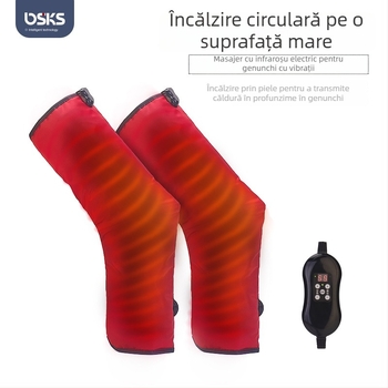 Bandă de masaj pentru picioare cu vibrație și compresie caldă, până la 4 capete de masaj, 4 viteze, alimentare AC, control de tip computer, pentru uz casnic