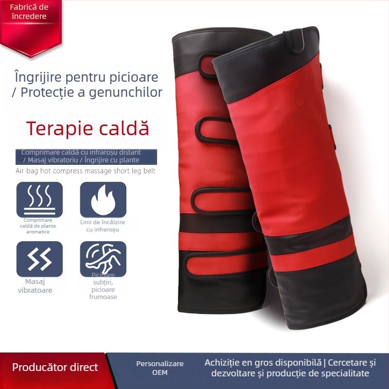 Bandă de masaj pentru picioare cu vibrație și compresie caldă, până la 4 capete de masaj, 4 viteze, alimentare AC, control de tip computer, pentru uz casnic