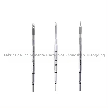 Vârf de lipit C210 serie; cupru, fără plumb; forme vârfului: pointed head / knife head / curved head; interval de temperatură 0–500°C; putere maximă 150W; compatibil cu stații GVM/JBC/OSS/T26