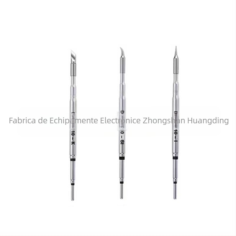 Vârf de lipit C210 serie; cupru, fără plumb; forme vârfului: pointed head / knife head / curved head; interval de temperatură 0–500°C; putere maximă 150W; compatibil cu stații GVM/JBC/OSS/T26