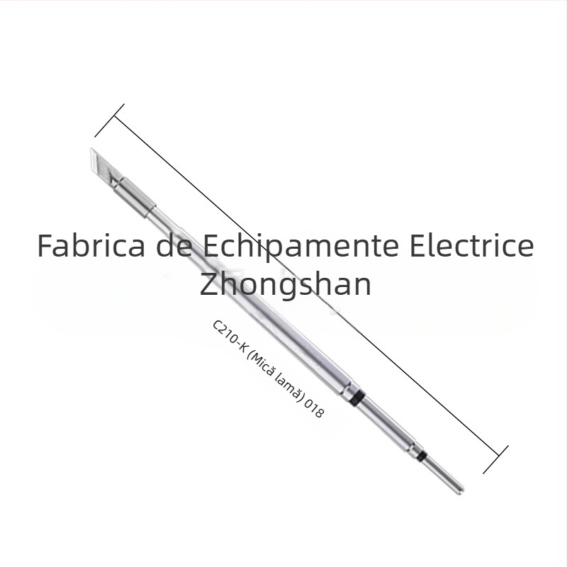 Vârf de lipit C210 serie; cupru, fără plumb; forme vârfului: pointed head / knife head / curved head; interval de temperatură 0–500°C; putere maximă 150W; compatibil cu stații GVM/JBC/OSS/T26