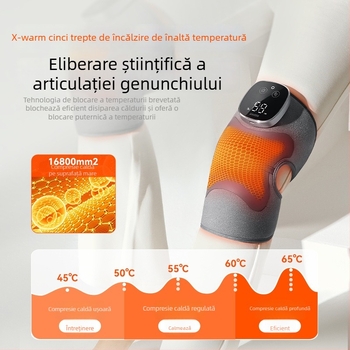 Kopefy KPF-Knee13 Masaj pentru genunchi, încălzire electrică – masaj cu mai multe moduri și compresie caldă în mai multe niveluri, pentru vârstnici și adulți de vârstă mijlo­cie