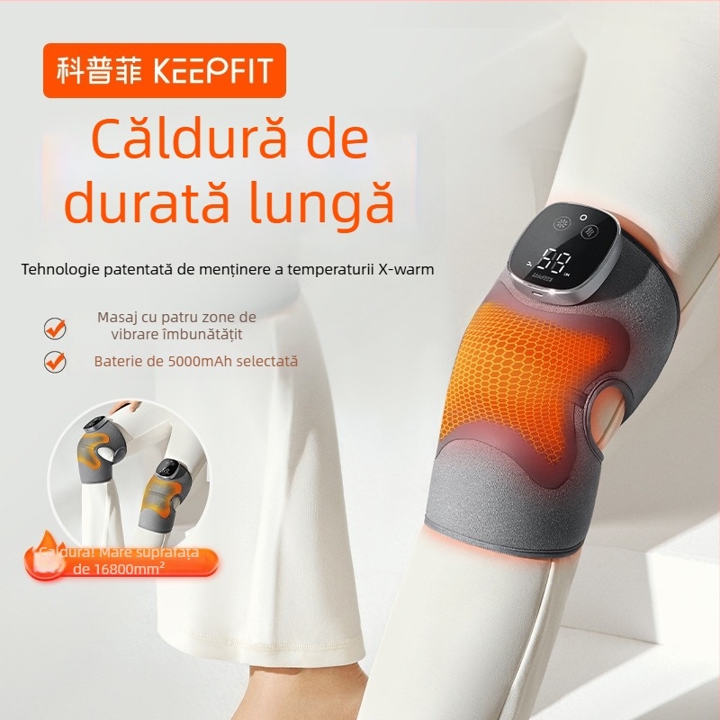 Kopefy KPF-Knee13 Masaj pentru genunchi, încălzire electrică – masaj cu mai multe moduri și compresie caldă în mai multe niveluri, pentru vârstnici și adulți de vârstă mijlo­cie