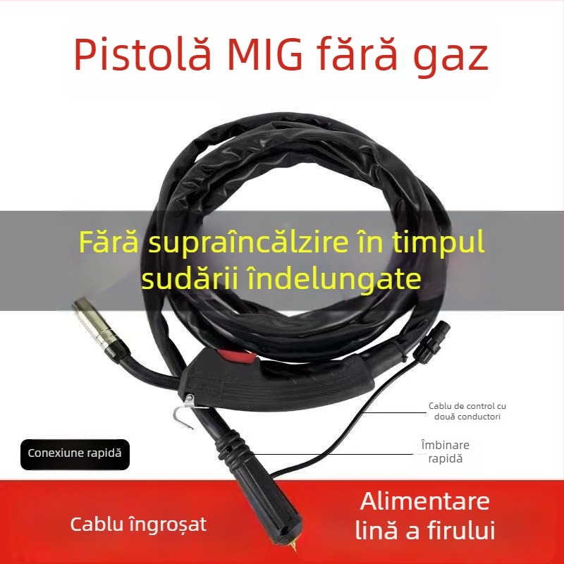 Pistol de sudură fără gaz, manual, model 14AK, conectare rapidă, sudură cu fir flux-core