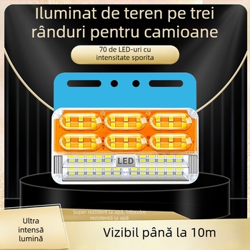 Lanterne laterale pentru camion cu trei rânduri - impermeabile, 24V, 16W, ABS plastic