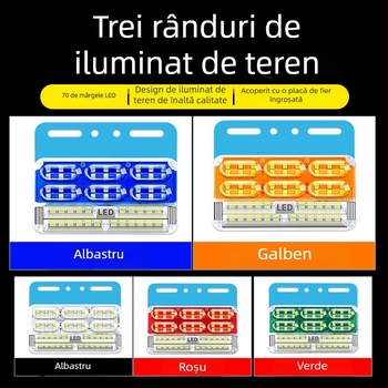 Lanterne laterale pentru camion cu trei rânduri - impermeabile, 24V, 16W, ABS plastic