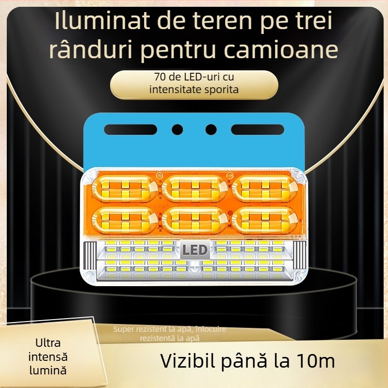 Lanterne laterale pentru camion cu trei rânduri - impermeabile, 24V, 16W, ABS plastic