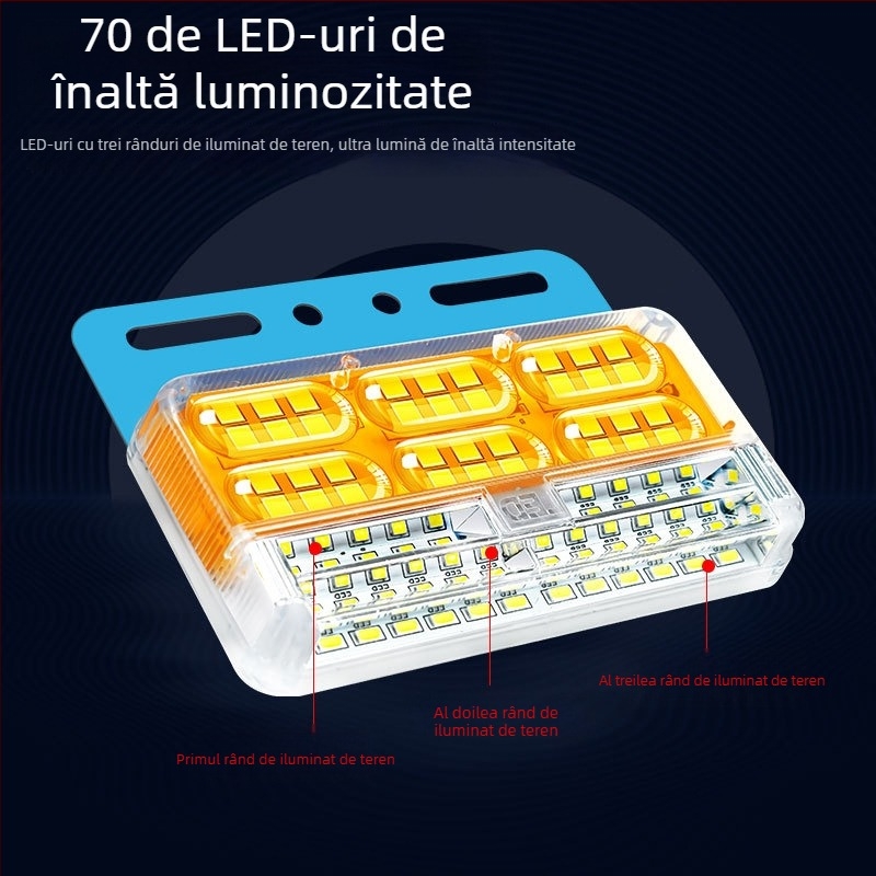 Lanterne laterale pentru camion cu trei rânduri - impermeabile, 24V, 16W, ABS plastic