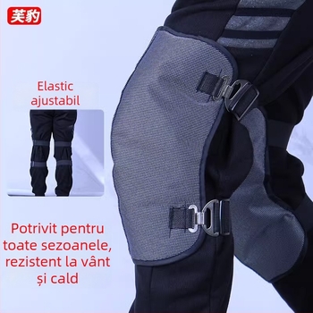 Protecții pentru genunchi de iarnă pentru biciclete electrice, motociclete și scutere electrice, încălzite și rezistente la vânt, protecții exterioare pentru picioare pentru ciclism, stil feminin (Brand: Fubao; Adulți; Primăvara 2025)