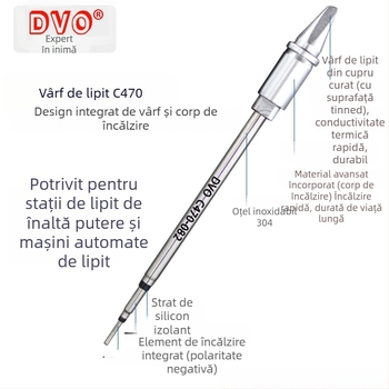 DVO C470 Cap de lipire, vârf înclinat, seria C470