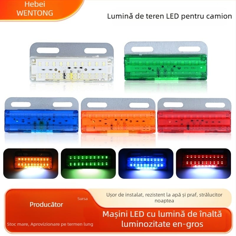 Lumină LED laterală pentru vanuri, model LED ground side light, construcție din fier, 12–24V