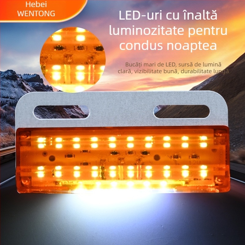 Lumină LED laterală pentru vanuri, model LED ground side light, construcție din fier, 12–24V