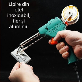 Pistol de lipit portabil, de nivel industrial, cu alimentare automată a tinului, încălzire internă, 220V, funcționare manuală