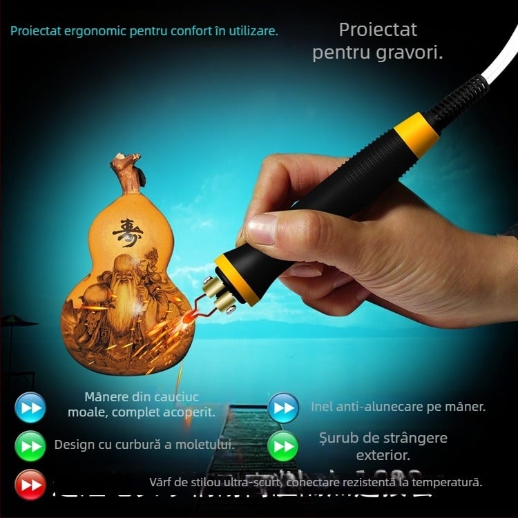 LH50 pensă pentru pyrogravură, corp din fier electric, brand Pengjia, pentru pyrogravare