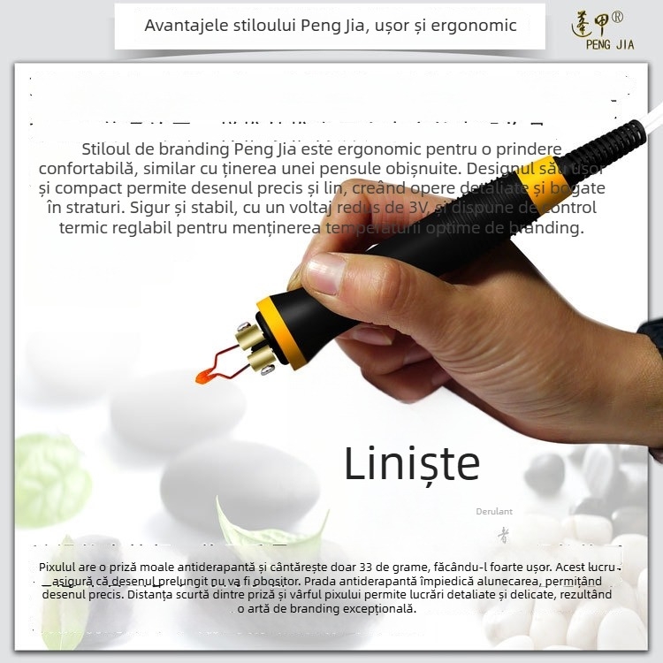 LH50 pensă pentru pyrogravură, corp din fier electric, brand Pengjia, pentru pyrogravare