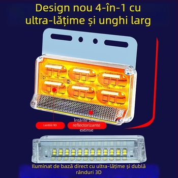 Lumină laterală pentru camion, unghi lat, 24V, impermeabilă, 16W, ABS plastic, durată de viață 50.000 h