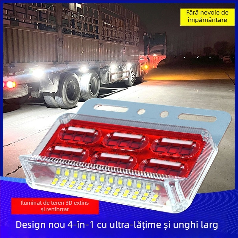 Lumină laterală pentru camion, unghi lat, 24V, impermeabilă, 16W, ABS plastic, durată de viață 50.000 h