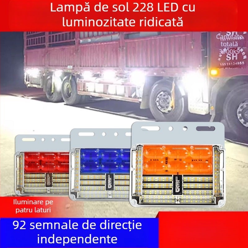 24V LED ultraluminoase pentru partea inferioară a camionului, lumini impermeabile pentru indicarea lățimii și semnalizare, fără fir de împământare necesar