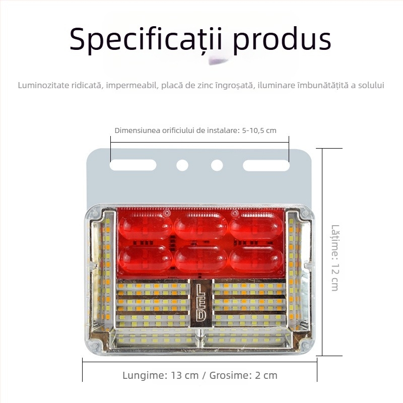 24V LED ultraluminoase pentru partea inferioară a camionului, lumini impermeabile pentru indicarea lățimii și semnalizare, fără fir de împământare necesar