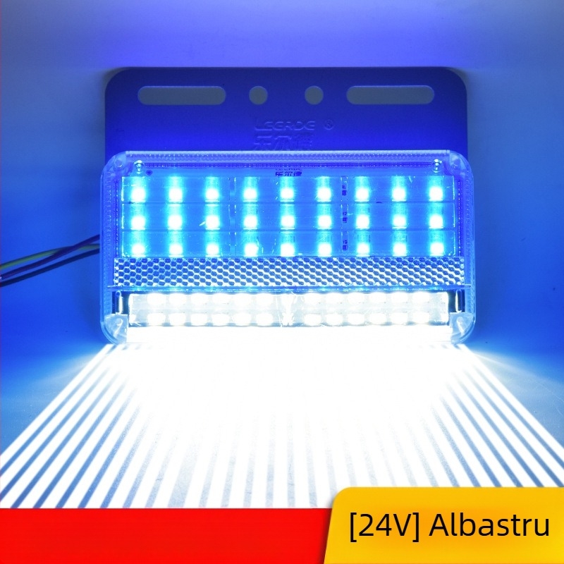 Lumină LED laterală pentru camion, cu două rânduri, impermeabilă, 24V, lumină de mers înapoi